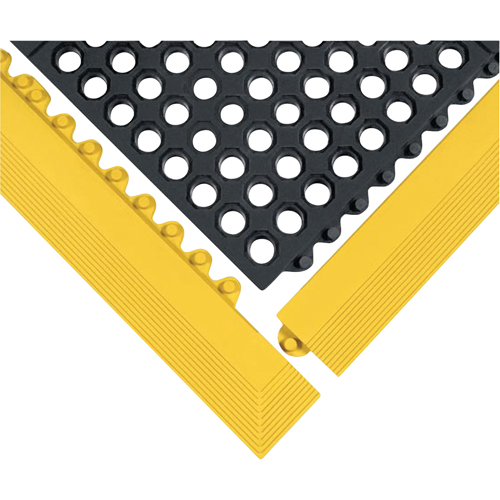 24/Seven&reg; Matting, Rubber, 3' W x 3' L, 5/8" Thick, Black Helyx Safety & Industrial Supplies