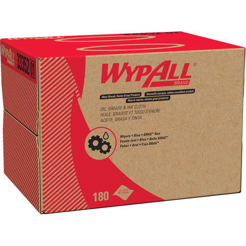Chiffons WypAll pour l'huile, la graisse et l'encre, Sp&eacute;cialis&eacute;, 16-4/5" lo x 12" la Helyx Safety & Industrial Supplies