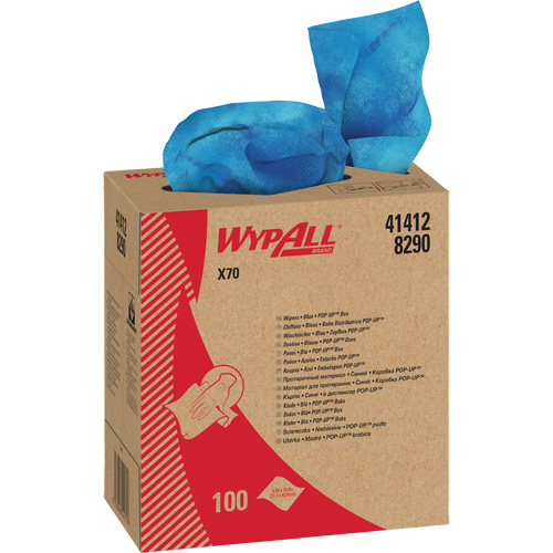 Chiffons industriels de qualit&eacute; sup&eacute;rieure X70 WypAll, Robuste, 16-4/5" lo x 8-1/3" la Helyx Safety & Industrial Supplies