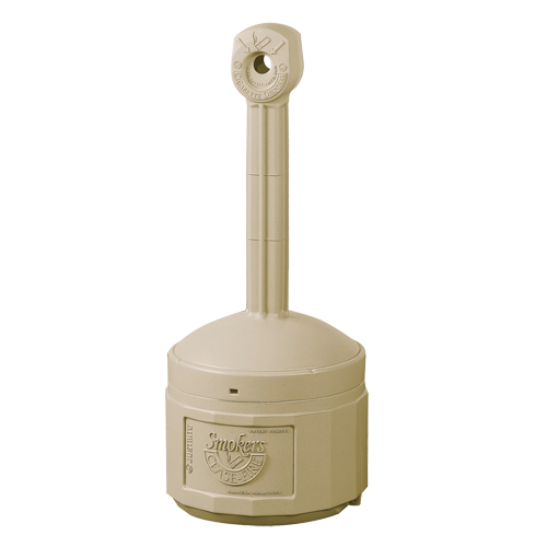 Smokers Cease-Fire&reg; Cigarette Butt Receptacle, Free-Standing, Plastic, 4 US gal. Capacity, 38-1/2" Height Helyx Safety & Industrial Supplies