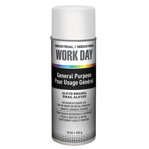 Industrial Work Day Paint, White, Gloss, 10 oz., Aerosol Can Helyx Safety & Industrial Supplies