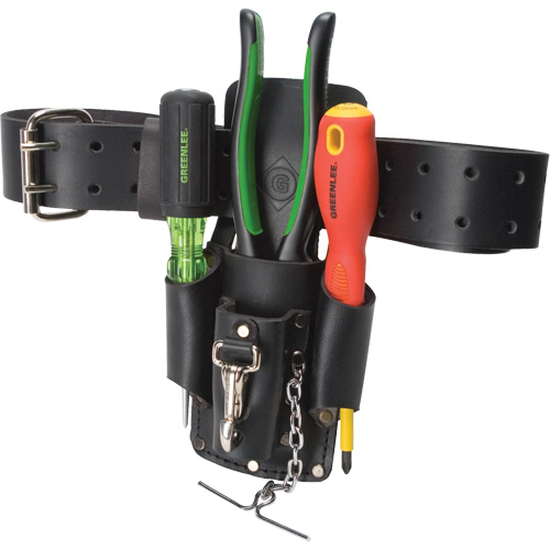Poche pour ceinture porte-outils, Porte-outil multiple, Cuir, 4 Poches Helyx Safety & Industrial Supplies