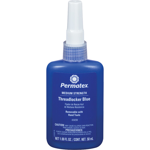 Adh&eacute;sif frein-filet &agrave; adh&eacute;rence amovible, Bleu, Moyen, 50 ml, Bouteille Helyx Safety & Industrial Supplies