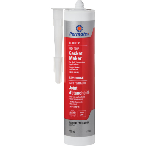 Hi-Temp Red RTV Gasket Maker, 300 ml, Tube, Red Helyx Safety & Industrial Supplies