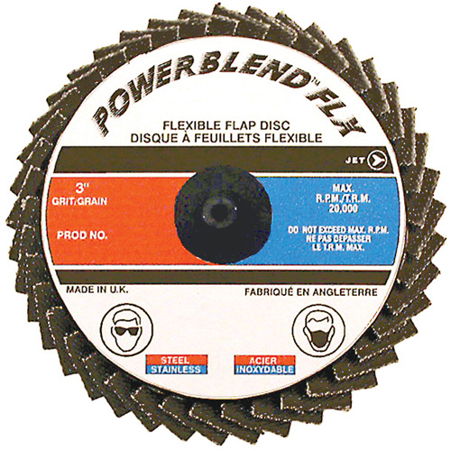 POWERBLEND FLX Roll-on Flap Disc, 2" x Type R, Z40 Grit, Zirconia Alumina Helyx Safety & Industrial Supplies