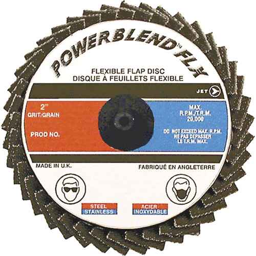 Powerblend FLX Roll-On Flap Disc, 3" x 120 Grit, Zirconia Alumina Helyx Safety & Industrial Supplies