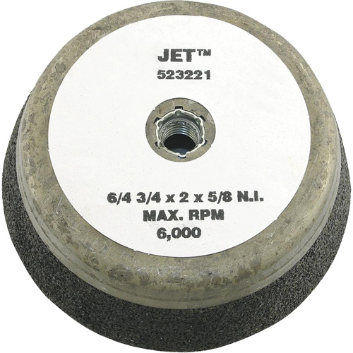 Meule boisseau &agrave; liant de r&eacute;sine, 4" x 2", Arbre 5/8"-11NC, Type 11 Helyx Safety & Industrial Supplies