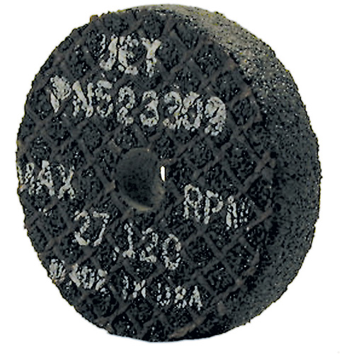 Meule droite &agrave; liant r&eacute;sine pour acier, 2" x 1/2", Arbre 3/8", Type 1 Helyx Safety & Industrial Supplies