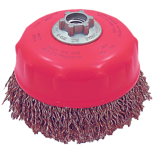 Brosse-boisseau &agrave; fils ondul&eacute;s MAXI-CRIMPED de premi&egrave;re qualit&eacute; Helyx Safety & Industrial Supplies