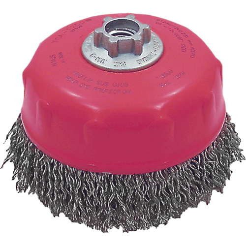 Brosse-boisseau &agrave; fils ondul&eacute;s MAXI-CRIMPED de premi&egrave;re qualit&eacute; Helyx Safety & Industrial Supplies