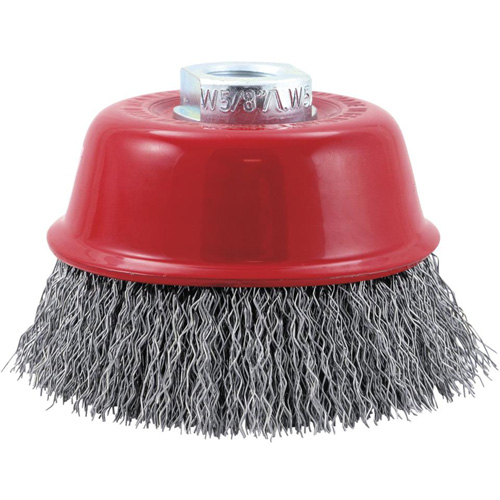 Brosse-boisseau &agrave; fils cr&ecirc;p&eacute;s, 3-1/4", Fils 0,014" Helyx Safety & Industrial Supplies