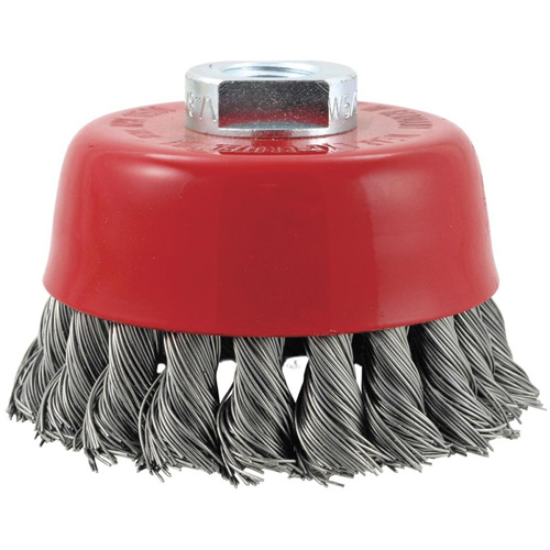 Brosse boisseau &agrave; fils nou&eacute;s torsad&eacute;s haute performance CK3201M14, 3" dia. Helyx Safety & Industrial Supplies