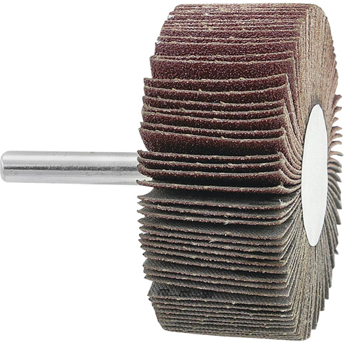 Mounted Flapwheel, 120 Grit, 2-1/2" x 1" x 1/4" Helyx Safety & Industrial Supplies