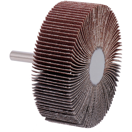 Roue &agrave; lamelles mont&eacute;e sur tige, Grain 60, 3" x 1" x 1/4" Helyx Safety & Industrial Supplies