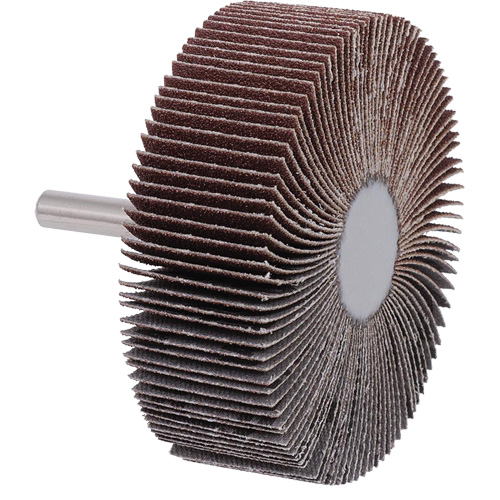Disque &agrave; lamelles mont&eacute; sur mandrin, Grain A120, 3" x 1" x 1/4" Helyx Safety & Industrial Supplies