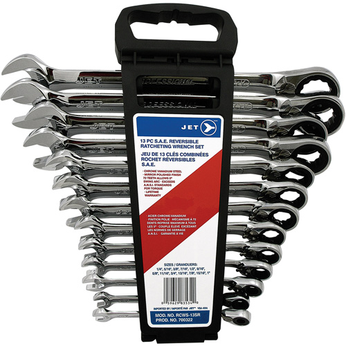 Long Pattern Reversible Wrench Set, Ratcheting Combination, 13 Pieces, Imperial Helyx Safety & Industrial Supplies