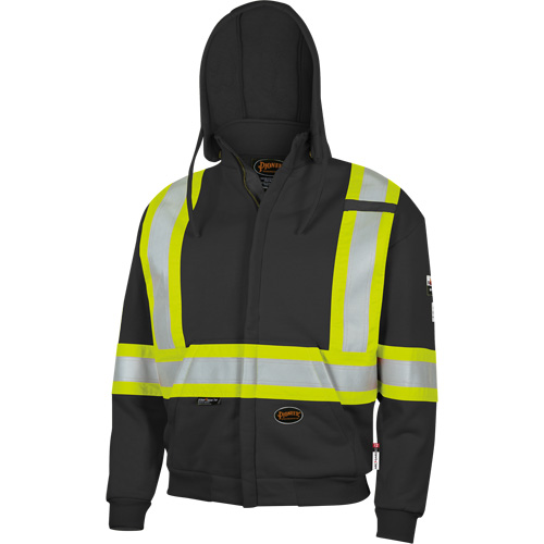 337SF Flame-Resistant Zip Style Hoodie, Men's, Small, Black, 22 cal/cm² Helyx Safety & Industrial Supplies
