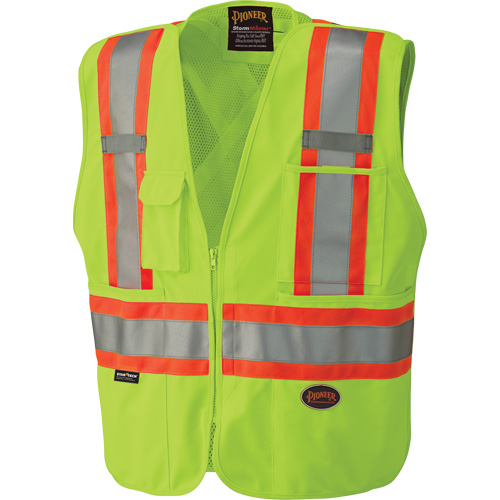 6936 Veste de s&eacute;curit&eacute; d&eacute;tachable en 5 points, Jaune lime haute visibilit&eacute;, 2T-Grand, Polyester Helyx Safety & Industrial Supplies