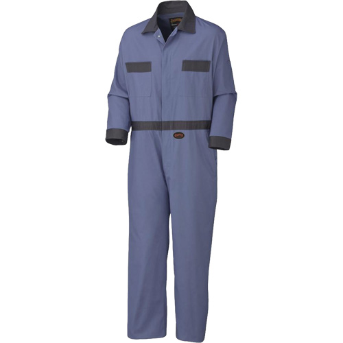 5133T Coveralls with Concealed Brass Buttons, Men's, Navy Blue, Size 42 Helyx Safety & Industrial Supplies
