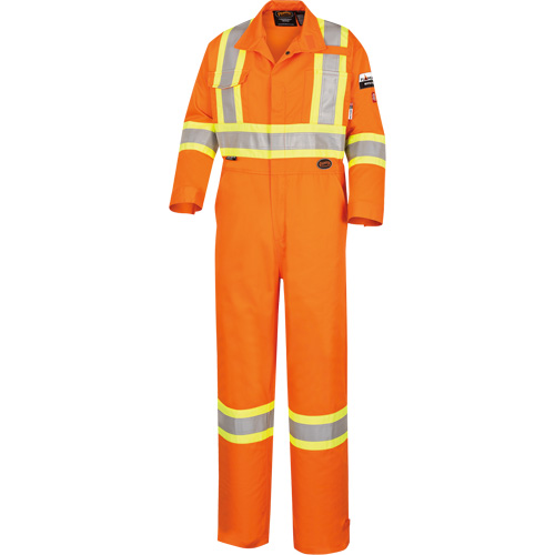 5555T High-Visibility Flame-Resistant Coveralls, Size 40, High Visibility Orange, 9.5 cal/cm² Helyx Safety & Industrial Supplies