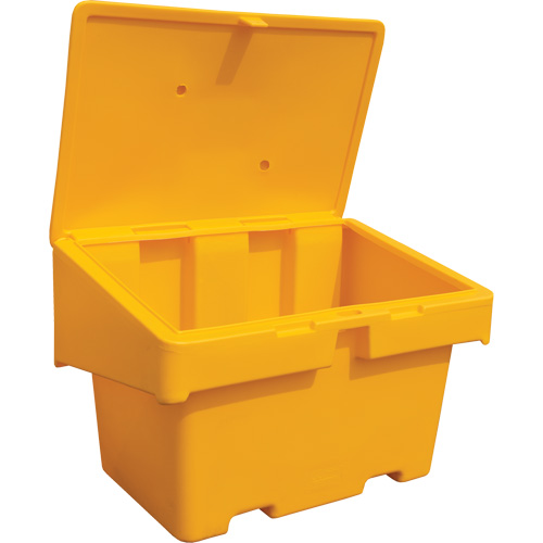 Salt Sand Container SOS, With Hasp, 48" x 33" x 34", 18.5 cu. Ft., Yellow Helyx Safety & Industrial Supplies