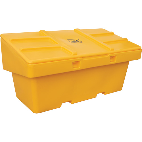 Contenants pour sel & sable SOS, Avec Moraillon, 72" x 36" x 36", 36 pi³, Jaune Helyx Safety & Industrial Supplies