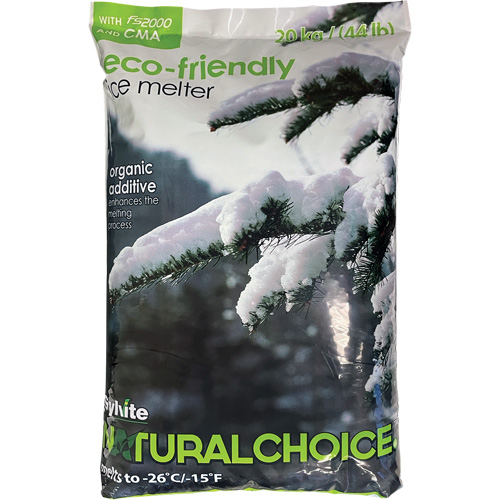 Natural Choice Ice Melters, Bag, 44 lbs.(20 kg), -26°C (-14.8°F) Melting Point Helyx Safety & Industrial Supplies