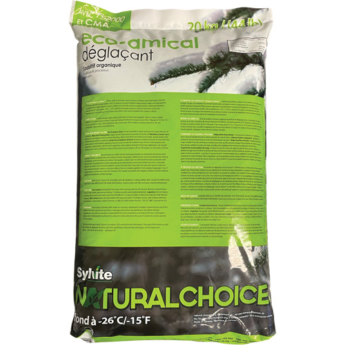 Natural Choice Ice Melters, Bag, 44 lbs.(20 kg), -26°C (-14.8°F) Melting Point Helyx Safety & Industrial Supplies
