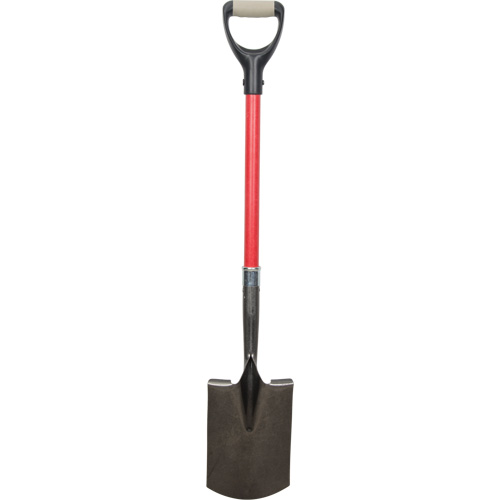 Heavy-Duty Shovels, Fibreglass, Carbon Steel Blade, D-Grip Handle, 30-1/2" Long Helyx Safety & Industrial Supplies
