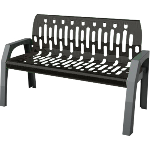 Stream Benches, Steel, 48" L x 25" W x 34" H, Black Helyx Safety & Industrial Supplies