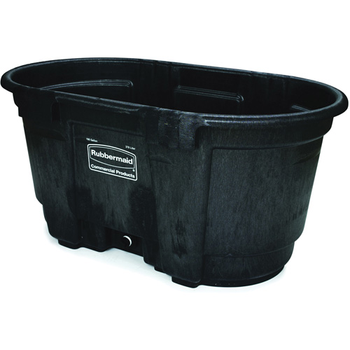 Stock Tank, 31" D x 53" W x 25-1/8" H, 800 lbs. Capacity, Black Helyx Safety & Industrial Supplies