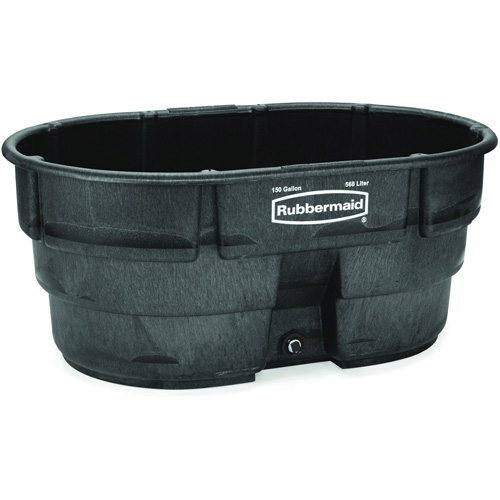 Stock Tank, 39" D x 58" W x 25" H, 1200 lbs. Capacity, Black Helyx Safety & Industrial Supplies