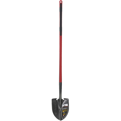 Pro Round Point Shovel, Tempered Steel Blade, Fibreglass, Straight Handle Helyx Safety & Industrial Supplies