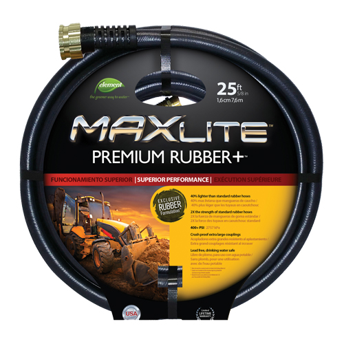 Commercial Duty Hoses, Rubber, 5/8" dia. x 25' Helyx Safety & Industrial Supplies