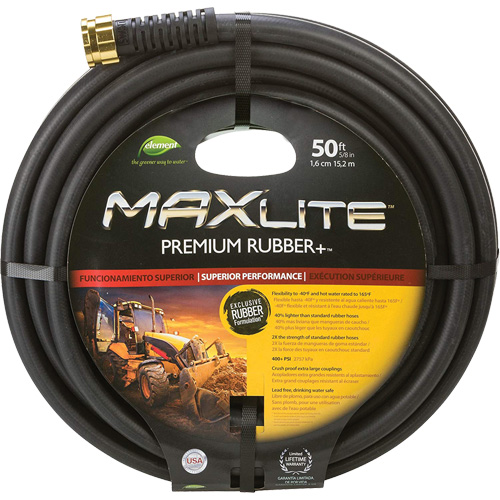 Commercial Duty Hoses, Rubber, 5/8" dia. x 50' Helyx Safety & Industrial Supplies
