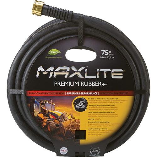 Commercial Duty Hoses, Rubber, 5/8" dia. x 75' Helyx Safety & Industrial Supplies