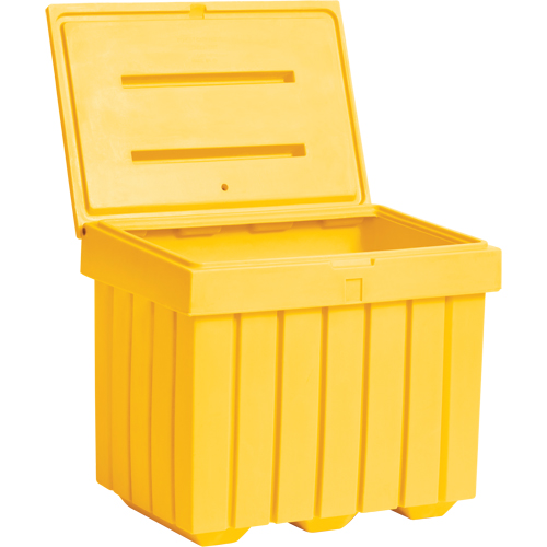 Economy Salt Sand Storage Container, 32" x 23" x 27-1/2", 10 cu. Ft., Yellow Helyx Safety & Industrial Supplies