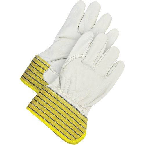 Classic Fitter Gloves, Large, Grain Cowhide Palm, Fleece Inner Lining Helyx Safety & Industrial Supplies
