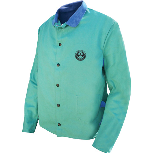 Veste de soudage Gander Brand Banox FR, Coton, 3T-Grand, Vert Helyx Safety & Industrial Supplies