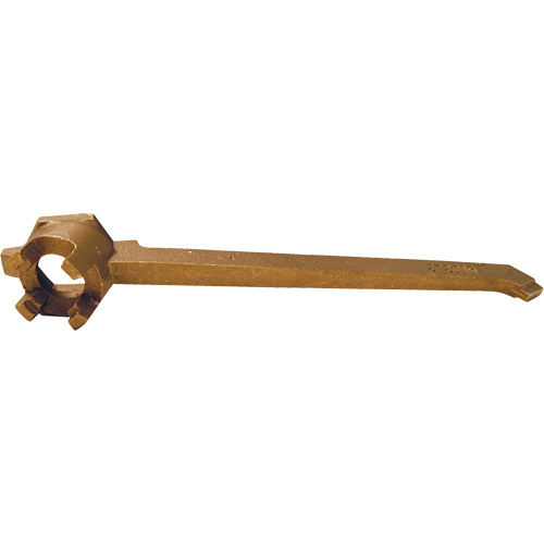 Drum Plug Wrench, 12" Handle, Bronze Helyx Safety & Industrial Supplies