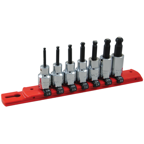 SAE Ball-Nose Socket Set, 7 Pcs Helyx Safety & Industrial Supplies