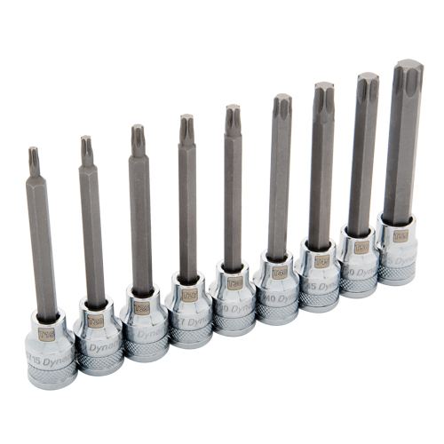 Jeu de douilles longues, Torx, Prise 3/8", 9 mrcx Helyx Safety & Industrial Supplies