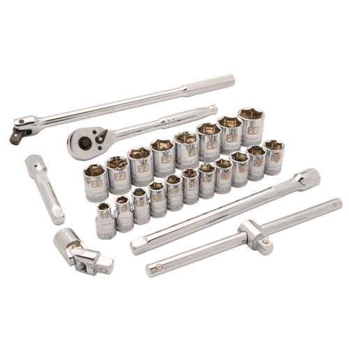 Jeu de douilles m&eacute;triques, 25 Mcx, Prise de 1/2" Helyx Safety & Industrial Supplies