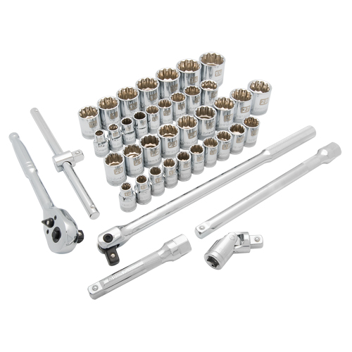 Jeu de douilles SAE/m&eacute;triques, 41 Mcx, Prise de 1/2" Helyx Safety & Industrial Supplies
