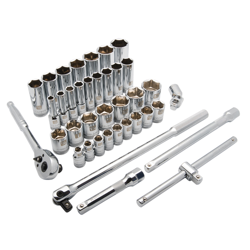 Jeu de douilles SAE, 38 Mcx, Prise de 1/2", Profond Helyx Safety & Industrial Supplies
