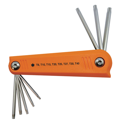 Folding Hex Key Set, 8 Pcs., Torx&reg; Helyx Safety & Industrial Supplies