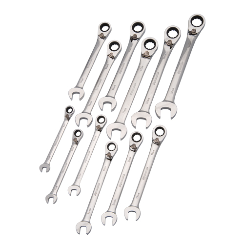 Reversible Wrench Set, Combination, 12 Pieces, Metric Helyx Safety & Industrial Supplies