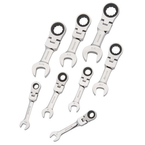 Jeu de cl&eacute;s &agrave; cliquet courtes, Combinaison, 8 morceaux, Imp&eacute;rial Helyx Safety & Industrial Supplies