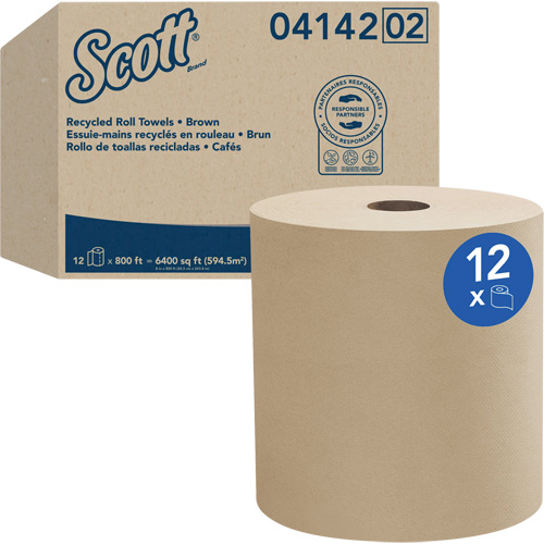 Serviettes en rouleaux durs Universel  de Scott, 1 pli, Standard, 800' lo Helyx Safety & Industrial Supplies