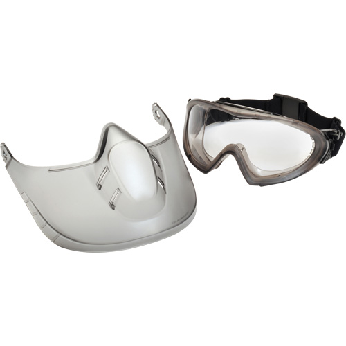 Lunettes de s&eacute;curit&eacute; Capstone Shield avec &eacute;cran facial amovible, Lentille Transparent, Antibu&eacute;e, Ventilation Directe/Ferm&eacute; Helyx Safety & Industrial Supplies